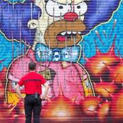 © Fresque Kamo et agent HMS sécurité USAU2021 - <em>Urban Street Art Urbain</em>