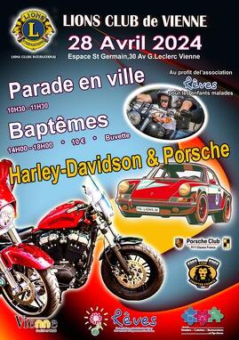 Parade et Baptême Harley & Porsche