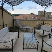 © terrasse solarium - <em>Entre vignes et Dentelles Mme PALE</em>