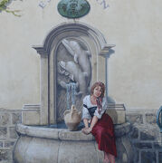 Fresque Estrablin jeune fille