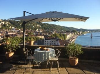 Terrasse avec vue sur Vienne