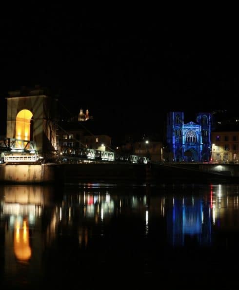 Vienne et le Rhône de nuit